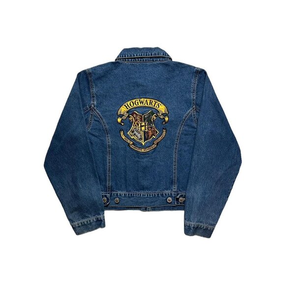 Harry Potter Hogwarts Embroidered Kids Denim Jacket